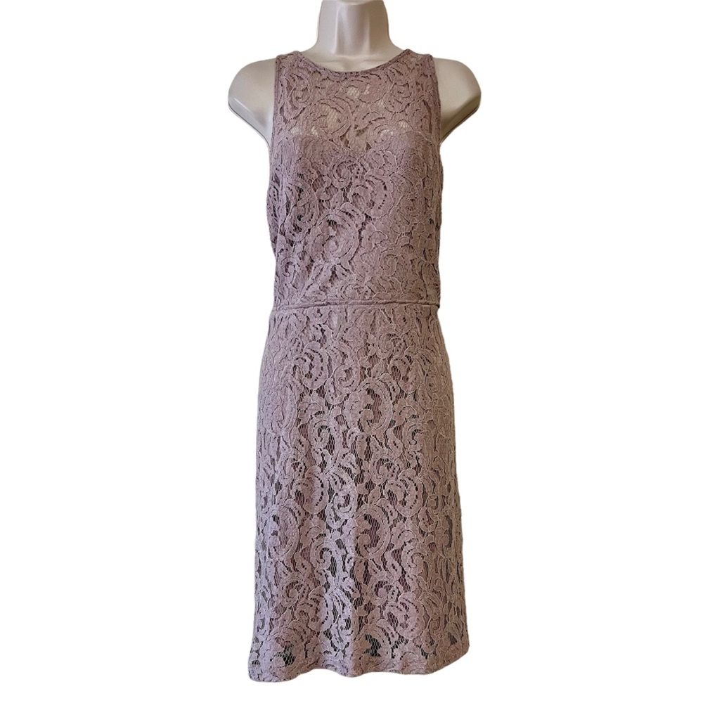 Marina Dusty Rose Lace Formal Short Dress Size 14
